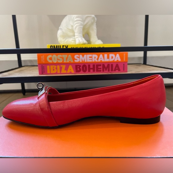 BNIB Hermes Kelly lock Ballet flats sz 37.5 - Picture 11 of 16